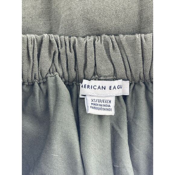 American Eagle Outfitters Green Wide Leg Sailor Button Pants Women's Size XS - Picture 7 of 7